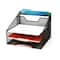 Mind Reader 2 Pack Black 3-Tiered Desk Organizer Tray